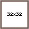 32x32 Wide Barnwood Picture Frame with UV-Resistant Acrylic & Acid Free Backing, Available in 6 Paint Finishes - Grey, Brown, White, and Black